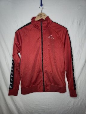Kappa Men's Red Long Sleeved Zipper Front Jacket Size Medium